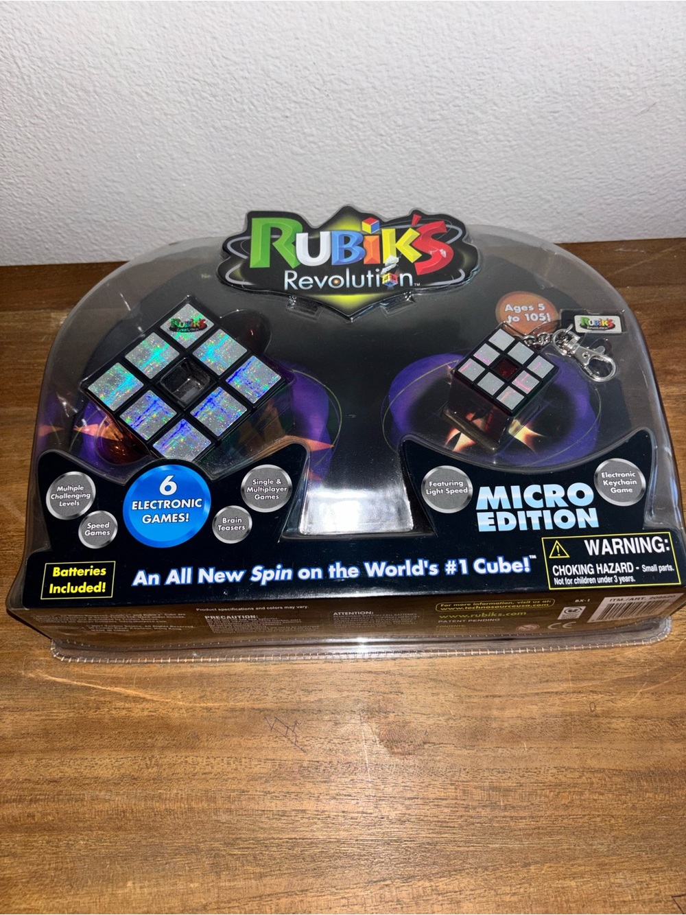 Rubik's Revolution Electronic Game with Micro Edition Keychain Game - NEW